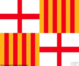 yapboz Barcelona bayrağı